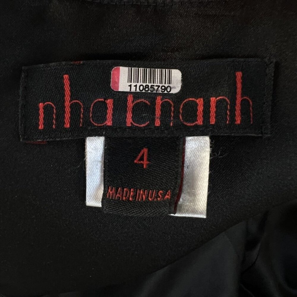 Nha Khanh Black Soft Pink Hi-Lo Formal Gown $890 - Picture 15 of 16